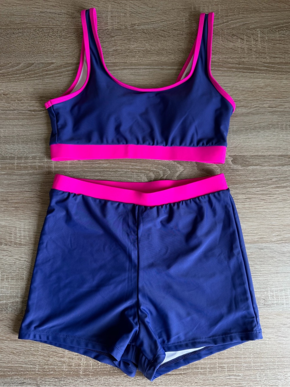 TAIKMD Little Big Girls 2-piece Gymnastics Outfit Crop Top High-Waisted Shorts S